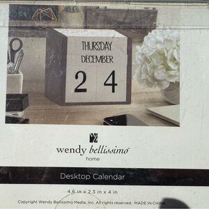 Wendy Bellissimo Black and White Block Desktop Calendar